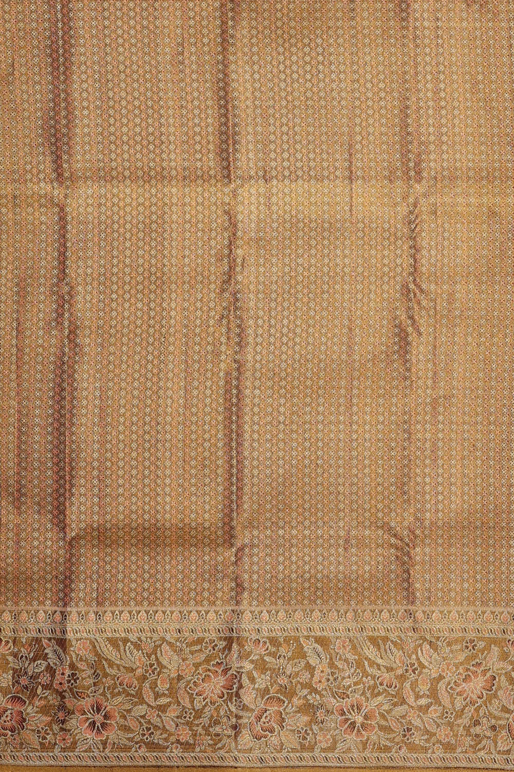 Image of Kanchipattu Peach Tissue Brocade Saree